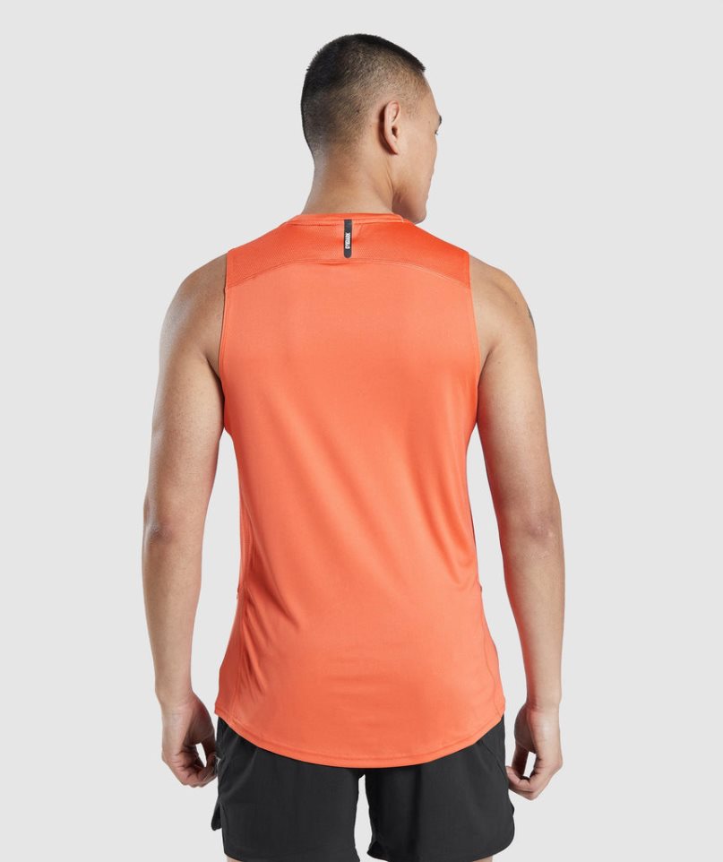 Men's Gymshark Speed Evolve Tanks Orange | CA D85A01